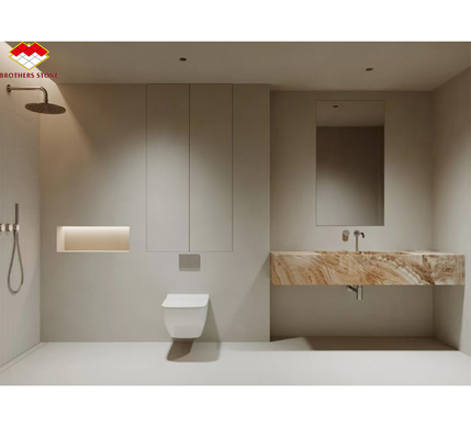 Décoration de baignoire en onyx marbre or veine en bois jaune or grain pour les maisons modernes