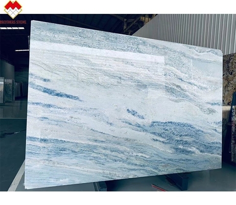 FOB Commerce rétroéclairé bleu Roma quartzite Slab idéal pour le comptoir de vanité au Brésil