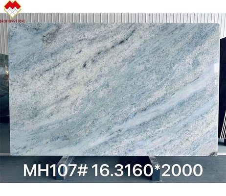 FOB Commerce rétroéclairé bleu Roma quartzite Slab idéal pour le comptoir de vanité au Brésil