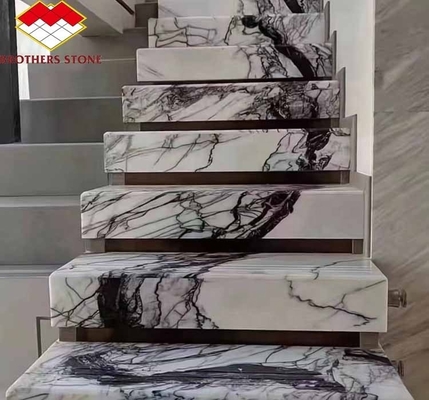 Pierre naturelle pour l'escalier du comptoir Neige moderne parfumée Prune de maison Pierre de forme grande dalle