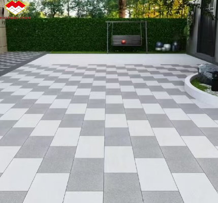 Les frères pierre grise flambé granite dalles de pavage pour l'allée de pierre naturelle aiguisée