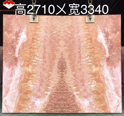Moderne Design Polissé Marbre Bookmatch Carreaux personnalisés rétro-éclairés Rouge Dragon Jade Onyx Mur
