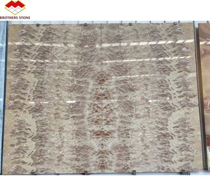 Moderne Design Polissé Marbre Bookmatch Carreaux personnalisés rétro-éclairés Rouge Dragon Jade Onyx Mur