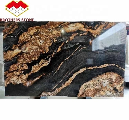 Pierre naturelle polissée or cosmique granit pour table basse et bureaux