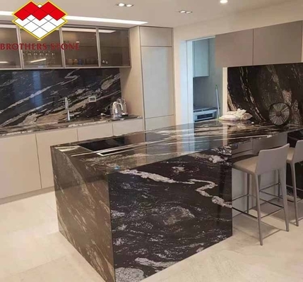 Pierre naturelle polissée or cosmique granit pour table basse et bureaux