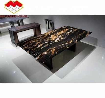 Pierre naturelle polissée or cosmique granit pour table basse et bureaux