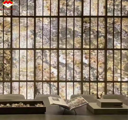 Panneaux de pierre translucides et flexibles en ardoise pour un design d'intérieur moderne
