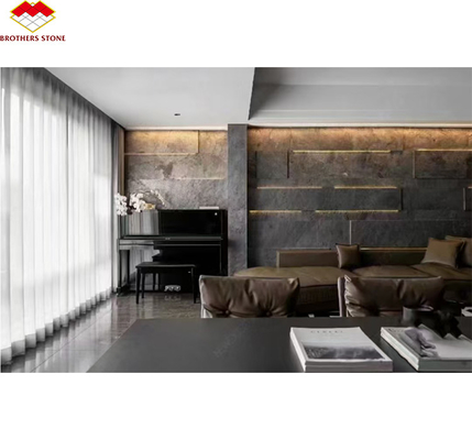 Design graphique de l'intérieur de l'hôtel Natural Flexible Stone Veneer Panel Carreaux de revêtement muraux