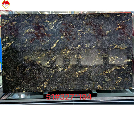 Vénus d'or noir de luxe personnalisé en pierre de quartzite pour cuisine et salle de bain