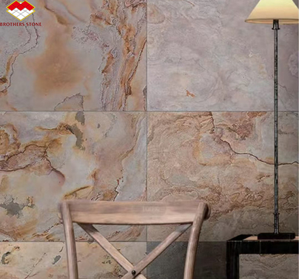 Design graphique de l'intérieur de l'hôtel Natural Flexible Stone Veneer Panel Carreaux de revêtement muraux