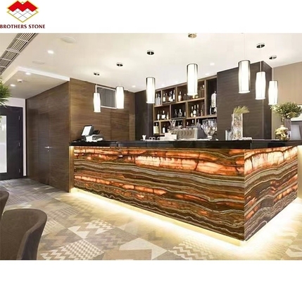 Texture translucide en onyx de mer Noire polissée pour la décoration de panneaux muraux intérieurs