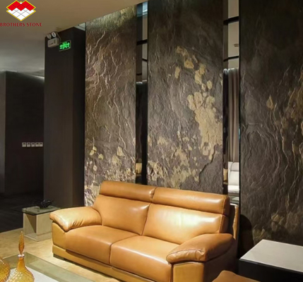 Carreaux muraux en feuille de faisceau de pierre naturelle ultra-mince pour le design intérieur d'hôtel moderne
