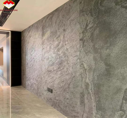 Carreaux muraux en feuille de faisceau de pierre naturelle ultra-mince pour le design intérieur d'hôtel moderne