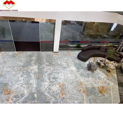 Pierre en marbre en or et en bleu Onyx pour le plancher de l' hôtel