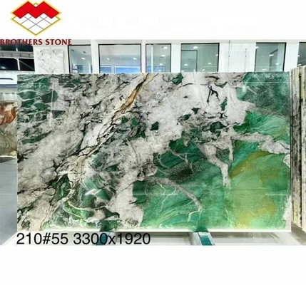 Pierre naturelle Brésil Marbre rétroéclairé Sodalite vert Quartzite pour les idées de conception de chambre