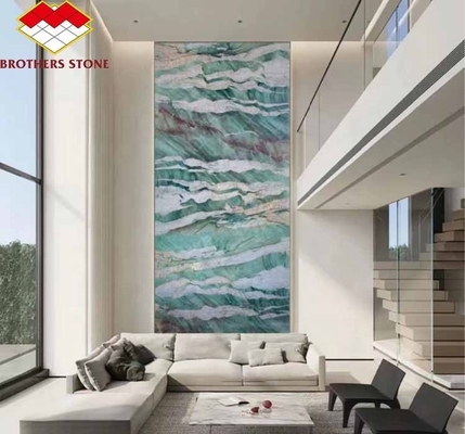 Pierre naturelle Brésil Marbre rétroéclairé Sodalite vert Quartzite pour les idées de conception de chambre