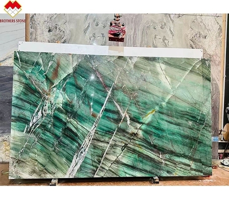 18 20 mm épaisseur Fuchsite cristallin vert Luxe Royale Émeraude Vert Quartzite