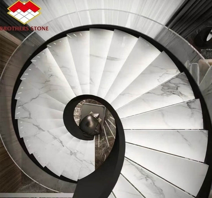 Conception graphique intérieure Escaliers en pierre artificielle Carreaux pour un escalier sintré moderne