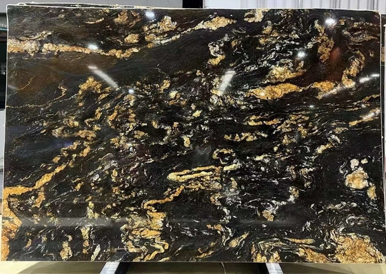 Vénus d'or noir de luxe personnalisé en pierre de quartzite pour cuisine et salle de bain