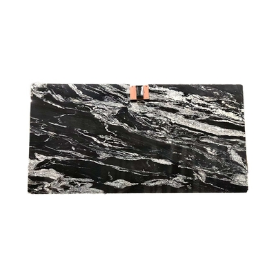 Composant Lavabo Polie Quartzite Noir Vanité Top pour la conception de salle de bain de fin au Brésil