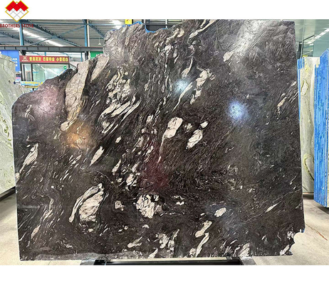 Composant Lavabo Polie Quartzite Noir Vanité Top pour la conception de salle de bain de fin au Brésil