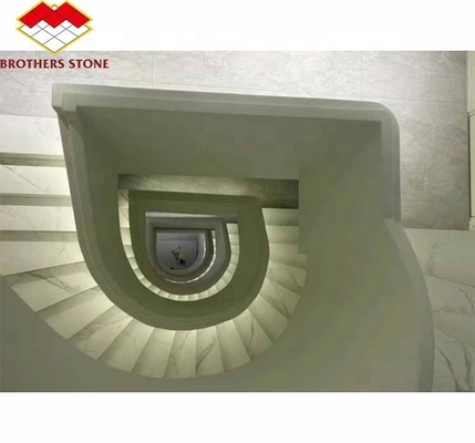 Foshan personnalisé moderne marbre finement décoré grand panneau d'escalier à la taille pour la conception intérieure de la maison
