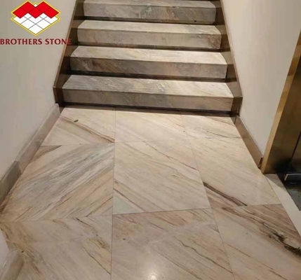 Étapes en marbre de galaxie blanche pour les bassins de salle de bains dans les villas