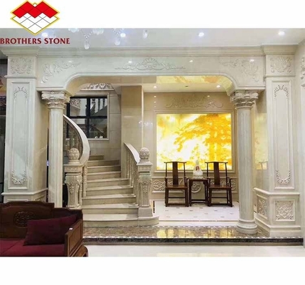 Moderne design intérieure escalier de l' escalier de l' élévateur de la pierre naturelle polissée