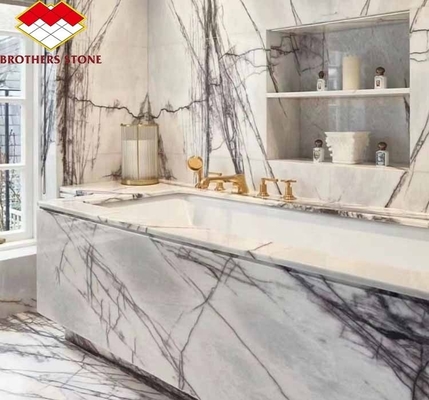 Neige parfumée polissée prune pierre marbre baignoire taillée sur mesure pour le salon hôtel