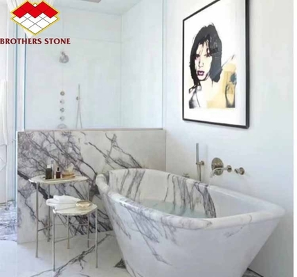 Neige parfumée polissée prune pierre marbre baignoire taillée sur mesure pour le salon hôtel