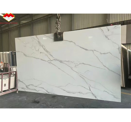 Grande dalle blanche de nano-marbre La meilleure sélection pour un comptoir de design moderne