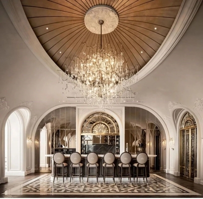Villa de luxe de style moderne du Moyen-Orient Ambre beige et marbre blanc Lavabo Design intérieur