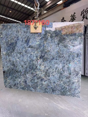 Grand plateau poli brillant Labradorite bleu granit Bureau et île Table Design