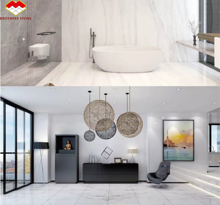 Carreaux de marbre blanc de Guangxi modernes pour les décorations intérieures d'hôtels