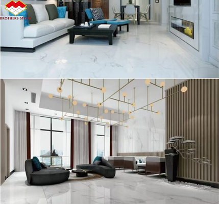 Carreaux de marbre blanc de Guangxi modernes pour les décorations intérieures d'hôtels