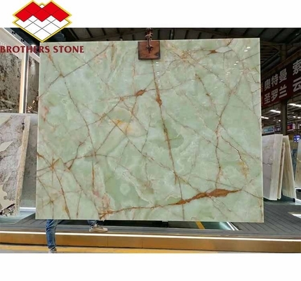 Exquis saphir vert onyx marbre jade la pierre de la dalle pour le salon salle à manger chambre à coucher