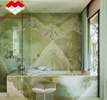 Exquis saphir vert onyx marbre jade la pierre de la dalle pour le salon salle à manger chambre à coucher