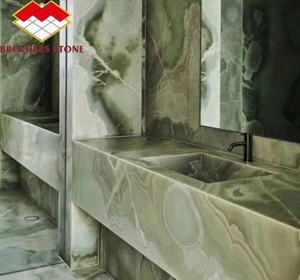 Exquis saphir vert onyx marbre jade la pierre de la dalle pour le salon salle à manger chambre à coucher