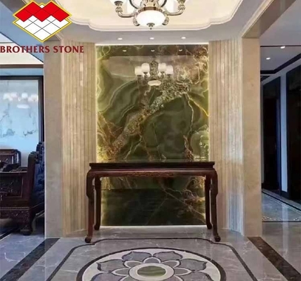 Exquis saphir vert onyx marbre jade la pierre de la dalle pour le salon salle à manger chambre à coucher