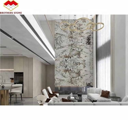 Pierre naturelle Pandore Marbre grande dalle découpé à la taille pour le mur de l'hôtel moderne Villa