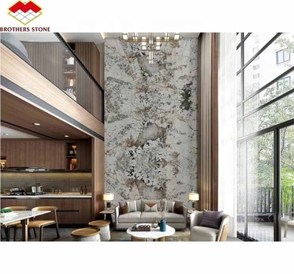 Pierre naturelle Pandore Marbre grande dalle découpé à la taille pour le mur de l'hôtel moderne Villa