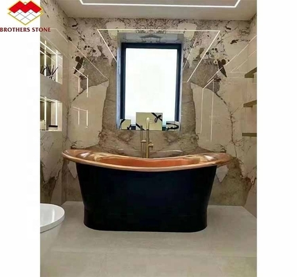 Pierre naturelle Pandore Marbre grande dalle découpé à la taille pour le mur de l'hôtel moderne Villa