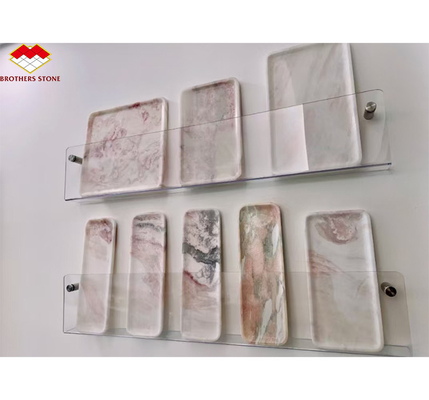 Plateau de pierre rose en rose doux pour la décoration de villas et d'hôtels modernes