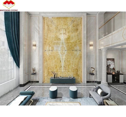 Des dalles modernes en marbre blanc d' Onyx pour la décoration de pierres naturelles sur mesure