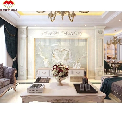 Des dalles modernes en marbre blanc d' Onyx pour la décoration de pierres naturelles sur mesure