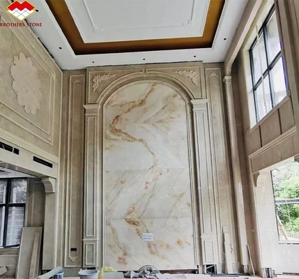 Des dalles modernes en marbre blanc d' Onyx pour la décoration de pierres naturelles sur mesure