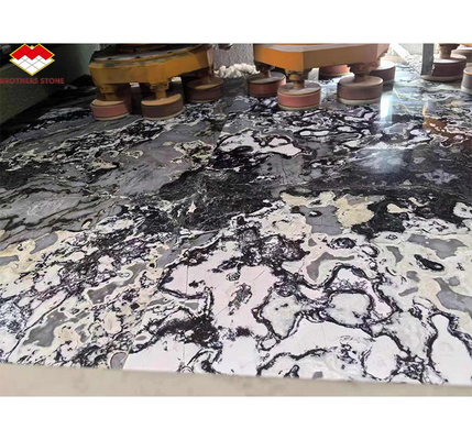 Des dalles de granit bleu modernes polies pour l'hôtel et la décoration intérieure à l'intérieur de Brothers Stone