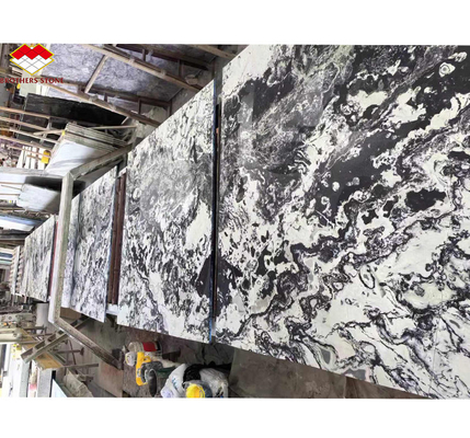 Des dalles de granit bleu modernes polies pour l'hôtel et la décoration intérieure à l'intérieur de Brothers Stone
