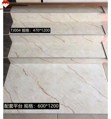 Carreaux de sol en céramique vernis poli Prix bon marché Carreaux d'escalier en porcelaine de 1200*470 mm en Chine