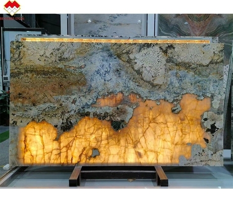Alpinus Super Crystal Quartzite Blanc Exotique Grande dalle pour le design de la villa moderne